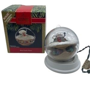 Hallmark Vintage Mole Family Home Flickering Lights Ornament 1991